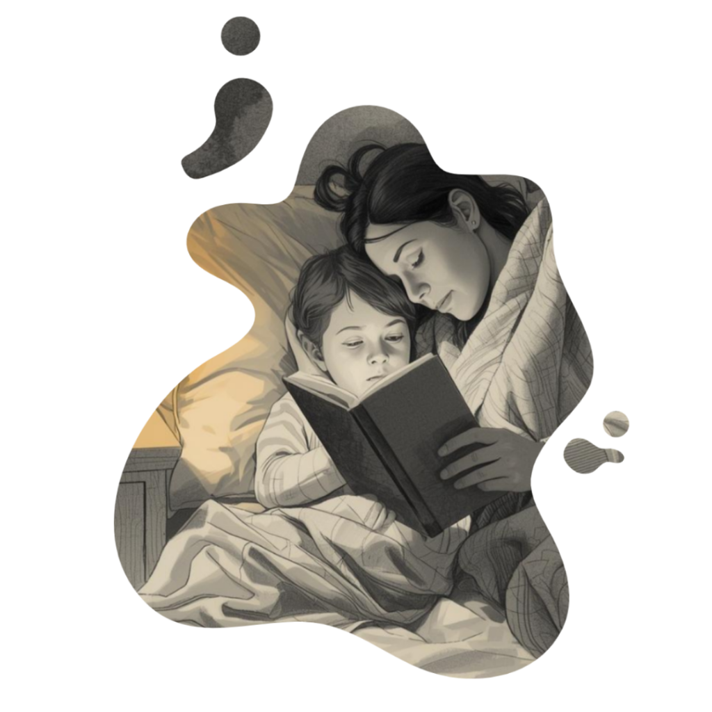 dziecko z rodzicem czytają książkę